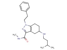 N-methyl-5-[(3-methylbutyl)amino]-1-(2-phenylethyl)-4,5,6,7-tetrahydro-1H-indazole-3-carboxamide