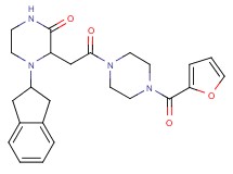 4-(2,3-dihydro-1H-inden-2-yl)-3-{2-[4-(2-furoyl)-1-piperazinyl]-2-oxoethyl}-2-piperazinone