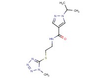 1-isopropyl-N-{2-[(1-methyl-1H-tetrazol-5-yl)thio]ethyl}-1H-pyrazole-4-carboxamide