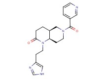 (4aS*,8aR*)-1-[2-(1H-imidazol-4-yl)ethyl]-6-(pyridin-3-ylcarbonyl)octahydro-1,6-naphthyridin-2(1H)-one