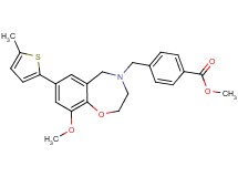 methyl 4-{[9-methoxy-7-(5-methyl-2-thienyl)-2,3-dihydro-1,4-benzoxazepin-4(5H)-yl]methyl}benzoate