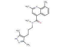 N-[3-(3,5-dimethyl-1H-pyrazol-4-yl)propyl]-N,2,8-trimethylquinoline-4-carboxamide