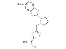 2-{1-[(5-isopropyl-1,3,4-oxadiazol-2-yl)methyl]-2-pyrrolidinyl}-6-methyl-1H-benzimidazole