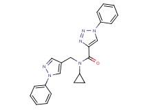 N-cyclopropyl-1-phenyl-N-[(1-phenyl-1H-pyrazol-4-yl)methyl]-1H-1,2,3-triazole-4-carboxamide