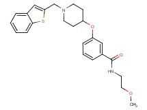 3-{[1-(1-benzothien-2-ylmethyl)-4-piperidinyl]oxy}-N-(2-methoxyethyl)benzamide