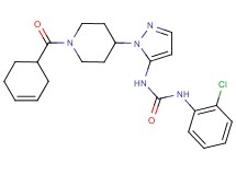 N-(2-chlorophenyl)-N'-{1-[1-(3-cyclohexen-1-ylcarbonyl)-4-piperidinyl]-1H-pyrazol-5-yl}urea