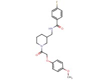 4-fluoro-N-({1-[(4-methoxyphenoxy)acetyl]-3-piperidinyl}methyl)benzamide
