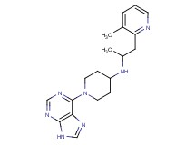 N-[1-methyl-2-(3-methylpyridin-2-yl)ethyl]-1-(9H-purin-6-yl)piperidin-4-amine