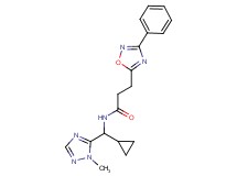 N-[cyclopropyl(1-methyl-1H-1,2,4-triazol-5-yl)methyl]-3-(3-phenyl-1,2,4-oxadiazol-5-yl)propanamide