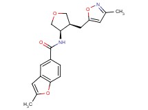 2-methyl-N-{(3R*,4S*)-4-[(3-methylisoxazol-5-yl)methyl]tetrahydrofuran-3-yl}-1-benzofuran-5-carboxamide