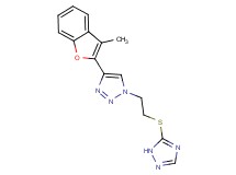 4-(3-methyl-1-benzofuran-2-yl)-1-[2-(1H-1,2,4-triazol-5-ylthio)ethyl]-1H-1,2,3-triazole