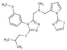 1-[5-(isobutylthio)-4-(3-methoxyphenyl)-4H-1,2,4-triazol-3-yl]-N-methyl-N-{[1-(1,3-thiazol-2-yl)-1H-pyrrol-2-yl]methyl}methanamine
