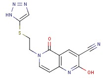 2-hydroxy-5-oxo-6-[2-(1H-1,2,3-triazol-5-ylthio)ethyl]-5,6-dihydro-1,6-naphthyridine-3-carbonitrile