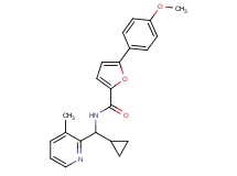 N-[cyclopropyl(3-methylpyridin-2-yl)methyl]-5-(4-methoxyphenyl)-2-furamide