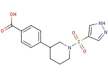 4-[1-(1H-pyrazol-4-ylsulfonyl)piperidin-3-yl]benzoic acid