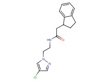 N-[2-(4-chloro-1H-pyrazol-1-yl)ethyl]-2-(2,3-dihydro-1H-inden-1-yl)acetamide