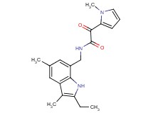 N-[(2-ethyl-3,5-dimethyl-1H-indol-7-yl)methyl]-2-(1-methyl-1H-pyrrol-2-yl)-2-oxoacetamide