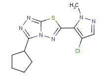 6-(4-chloro-1-methyl-1H-pyrazol-5-yl)-3-cyclopentyl[1,2,4]triazolo[3,4-b][1,3,4]thiadiazole