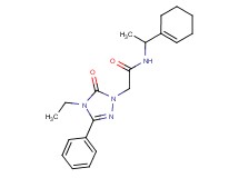 N-[1-(1-cyclohexen-1-yl)ethyl]-2-(4-ethyl-5-oxo-3-phenyl-4,5-dihydro-1H-1,2,4-triazol-1-yl)acetamide