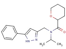 N-isopropyl-N-[(5-phenyl-1H-pyrazol-3-yl)methyl]tetrahydro-2H-pyran-2-carboxamide