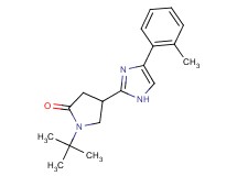1-tert-butyl-4-[4-(2-methylphenyl)-1H-imidazol-2-yl]-2-pyrrolidinone
