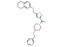 3-({[1-({5-[(5,6,7,8-tetrahydro-2-naphthalenyloxy)methyl]-3-isoxazolyl}carbonyl)-4-piperidinyl]oxy}methyl)pyridine