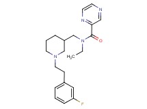 N-ethyl-N-({1-[2-(3-fluorophenyl)ethyl]-3-piperidinyl}methyl)-2-pyrazinecarboxamide
