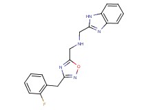 (1H-benzimidazol-2-ylmethyl){[3-(2-fluorobenzyl)-1,2,4-oxadiazol-5-yl]methyl}amine
