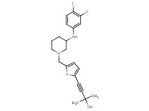 4-[5-({3-[(3,4-difluorophenyl)amino]-1-piperidinyl}methyl)-2-thienyl]-2-methyl-3-butyn-2-ol