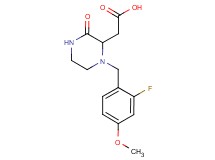 [1-(2-fluoro-4-methoxybenzyl)-3-oxo-2-piperazinyl]acetic acid