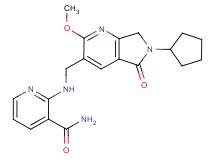 2-{[(6-cyclopentyl-2-methoxy-5-oxo-6,7-dihydro-5H-pyrrolo[3,4-b]pyridin-3-yl)methyl]amino}nicotinamide