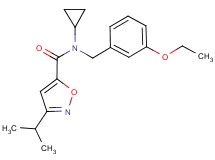 N-cyclopropyl-N-(3-ethoxybenzyl)-3-isopropylisoxazole-5-carboxamide