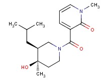 3-{[(3S*,4R*)-4-hydroxy-3-isobutyl-4-methyl-1-piperidinyl]carbonyl}-1-methyl-2(1H)-pyridinone