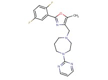 1-{[2-(2,5-difluorophenyl)-5-methyl-1,3-oxazol-4-yl]methyl}-4-(2-pyrimidinyl)-1,4-diazepane