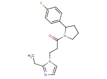 2-ethyl-1-{3-[2-(4-fluorophenyl)-1-pyrrolidinyl]-3-oxopropyl}-1H-imidazole