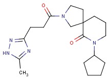 7-cyclopentyl-2-[3-(5-methyl-1H-1,2,4-triazol-3-yl)propanoyl]-2,7-diazaspiro[4.5]decan-6-one