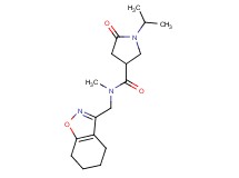 1-isopropyl-N-methyl-5-oxo-N-(4,5,6,7-tetrahydro-1,2-benzisoxazol-3-ylmethyl)-3-pyrrolidinecarboxamide