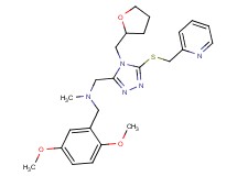 (2,5-dimethoxybenzyl)methyl{[5-[(2-pyridinylmethyl)thio]-4-(tetrahydro-2-furanylmethyl)-4H-1,2,4-triazol-3-yl]methyl}amine