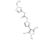 N-(2-ethyl-2H-1,2,3-triazol-4-yl)-2-(1',3',5'-trimethyl-1H,1'H-3,4'-bipyrazol-1-yl)acetamide