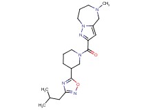 2-{[3-(3-isobutyl-1,2,4-oxadiazol-5-yl)piperidin-1-yl]carbonyl}-5-methyl-5,6,7,8-tetrahydro-4H-pyrazolo[1,5-a][1,4]diazepine