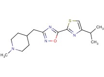 4-{[5-(4-isopropyl-1,3-thiazol-2-yl)-1,2,4-oxadiazol-3-yl]methyl}-1-methylpiperidine