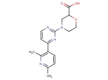 4-[4-(2,6-dimethyl-3-pyridinyl)-2-pyrimidinyl]-2-morpholinecarboxylic acid
