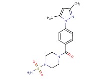 4-[4-(3,5-dimethyl-1H-pyrazol-1-yl)benzoyl]-1-piperazinesulfonamide