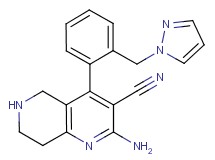 2-amino-4-[2-(1H-pyrazol-1-ylmethyl)phenyl]-5,6,7,8-tetrahydro-1,6-naphthyridine-3-carbonitrile