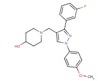 1-{[3-(3-fluorophenyl)-1-(4-methoxyphenyl)-1H-pyrazol-4-yl]methyl}-4-piperidinol
