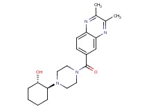 (1S*,2S*)-2-{4-[(2,3-dimethyl-6-quinoxalinyl)carbonyl]-1-piperazinyl}cyclohexanol