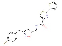 N-{[3-(4-fluorobenzyl)-4,5-dihydro-5-isoxazolyl]methyl}-2-(2-thienyl)-1,3-thiazole-4-carboxamide