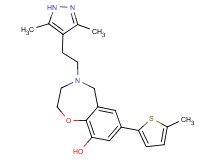 4-[2-(3,5-dimethyl-1H-pyrazol-4-yl)ethyl]-7-(5-methyl-2-thienyl)-2,3,4,5-tetrahydro-1,4-benzoxazepin-9-ol