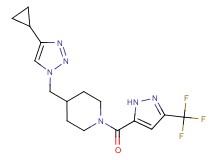 4-[(4-cyclopropyl-1H-1,2,3-triazol-1-yl)methyl]-1-{[3-(trifluoromethyl)-1H-pyrazol-5-yl]carbonyl}piperidine