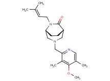 (1S*,5R*)-3-[(4-methoxy-3,5-dimethylpyridin-2-yl)methyl]-6-(3-methylbut-2-en-1-yl)-3,6-diazabicyclo[3.2.2]nonan-7-one